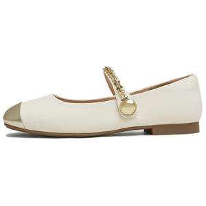 Туфли Мэри Джейн женские экрю/золото черное золото TATA, черные/золотые