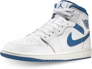 Мужские кроссовки Nike Air Jordan 1, White Industrial Blue Sail