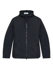 Куртка с капюшоном и накладными карманами Stone Island, черный