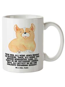 Кружка XL Corgie с надписью белого цвета Mr. & Mrs. Panda