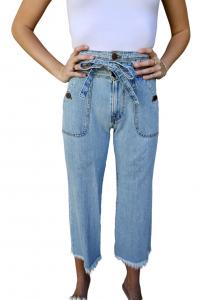 Джинсы Reese Wide Leg в солнечно-голубом цвете Lola Jeans