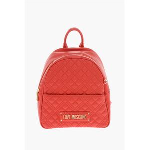 Стеганый рюкзак из искусственной кожи LOVE с подходящим мешочком Moschino, Red