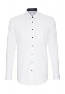 Рубашка деловая, стандартного кроя, длинные рукава, воротник Кент, мужская Seidensticker, белый