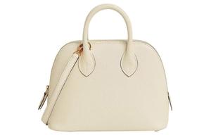 Сумка боулинг из козьей кожи HERMES, u stamp