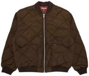 Куртка Supreme AOI Quilted Work Jacket 'Brown', коричневый