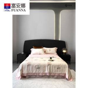 Fuanna Летний комплект из шелка (одеяло 220х240 см, простыня, 1 пара наволочек), цвет Hexiang (Pink)