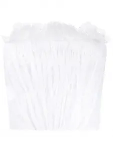 Укороченный топ-бюстье из тюля Philosophy Di Lorenzo Serafini, белый