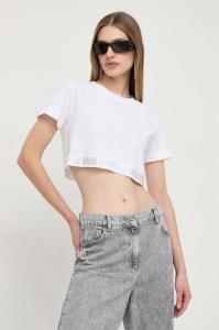 Хлопковая футболка Patrizia Pepe, белый