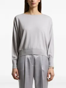 Свитер с круглым вырезом Peserico, серый