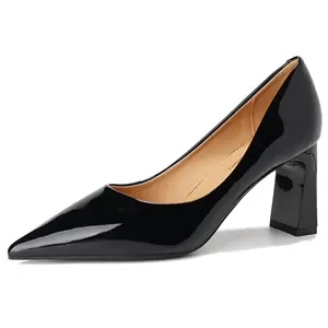 Lan Miao Женские туфли на платформе с массивным каблуком черные, цвет Black