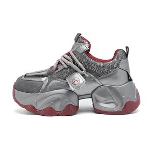 Низкие массивные кроссовки женские KEKAFU, Gunmetal