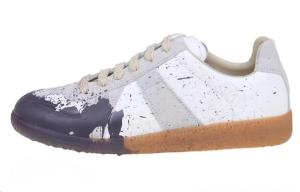 Женские кроссовки Paint Replica на шнуровке Maison Margiela, White Blue Gray