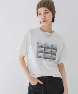 Футболка с винтажным принтом и фотографическим принтом Jeanasis, цвет White(05)