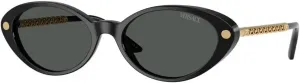 Солнцезащитные очки Versace VE4469 54 мм овальной формы для женщин + комплект с аксессуарами, Black / Dark Grey