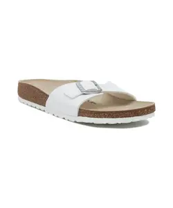 Тапочки мадридского БФ Narrow fit Birkenstock, белый