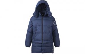 Утепленная куртка с капюшоном EMPORIO ARMANI, морской синий