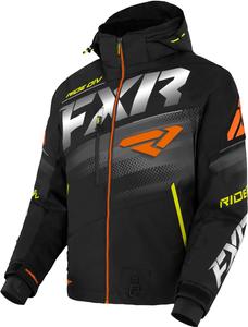 Мужская снегмобильная куртка FXR Boost FX 2-IN-1 F.A.S.T. 3.0 Black/Charcoal/Grey, Black/Hi-vis/Orange