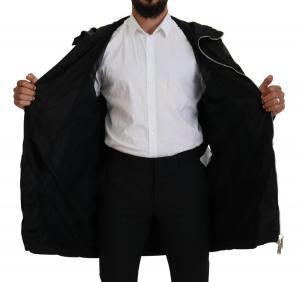 Dsqua² Длинное пальто с капюшоном и принтом Мужская нейлоновая куртка DSquared, черный