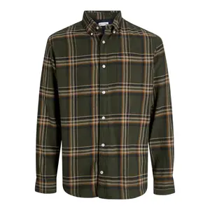 Рубашка с длинным рукавом Jack & Jones Classic Flannel Check Plus Size, зеленый