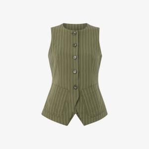 Жилет Whistles в полоску, оливковый