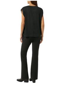 Базовая футболка MIT KELLERFALTEN AN DER SCHULTERPARTIE comma casual identity, черный