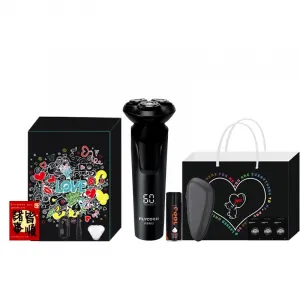 FS903 Роторная бритва для всего тела Washable FLYCO, fs903 черный bear box+nose hair trimmer+storage bag