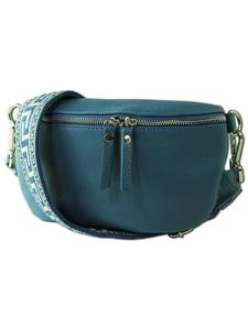 Наплечная сумка Toscanto Gürteltasche Leder blau, mehrfarbig ca. 25cm