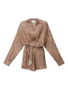 Платье мини Harmony с завязками Isabel Marant, коричневый