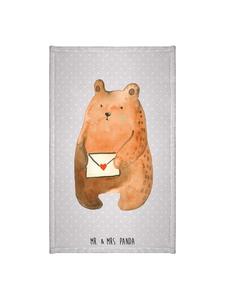 Mr. & Mrs. Panda Полотенце Медведь пропал без слов, серые пастельные тона