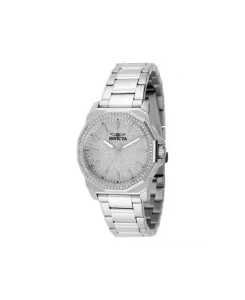 Женские кварцевые часы Speedway 49128 с тремя стрелками и серебристым циферблатом Invicta, silver