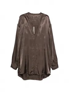 Рубашка с V-образным вырезом Concordian Rick Owens, коричневый