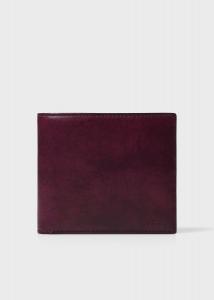 Складной кошелек, расписанный кистью Paul Smith, цвет Dark Red