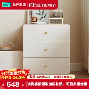 Lin'S Home Furnishing Комод для спальни из массива дерева, 3 ящика, малый прикроватный шкаф-органайзер uv3e