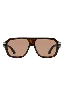 Солнцезащитные очки с логотипом в черепаховом узоре Dolce & Gabbana Eyewear, коричневый