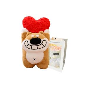 Очаровательная плюшевая кукла щенок с сердцем для предложения руки 35см высота PUDOWRABBIT