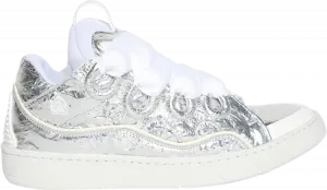 Кроссовки Lanvin Wmns Curb Sneaker 'Crinkled Metallic Leather', серебряный