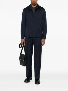 Рубашка-куртка на пуговицах с карманами Manuel Ritz, синий