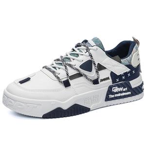 King Jinmai Мужские низкие скейтбордские кроссовки бело-синие, цвет White Blue