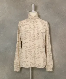 Пуловер с высоким воротником и принтом по всей поверхности Studio Picone, цвет Beige(119)