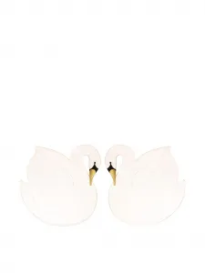 Набор из двух подставок с вышивкой Octaevo, белый