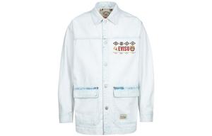 Рубашка унисекс деним синяя Evisu, синий