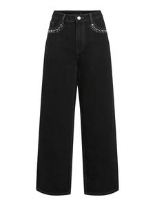 Джинсы с широкими штанинами VILA VIFreya, темно-серый