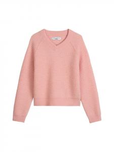 Укороченный свитер с V-образным вырезом цвета розовая пудра Marc O'Polo DENIM
