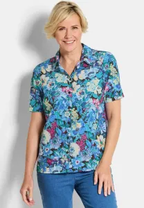 Блузка на пуговицах druck mit blumenmuster Goldner, Blue Patterned