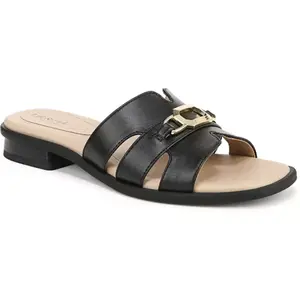 Королевские женские шлепанцы Royaltybit Lifestride, цвет black faux leather