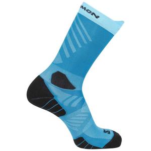 Носки Salomon AERO CREW Unisex Trail Running Socks - Danube Blue/Aquarius
