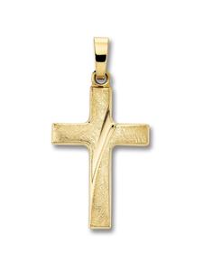 ONE ELEMENT Подвеска в виде креста из желтого золота 333 пробы