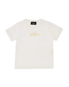 Классическая футболка унисекс с логотипом Hall - для малышей и детей постарше. Versace, белый