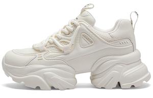 Массивные кроссовки 6 см женские ELLE, бежевая сетка