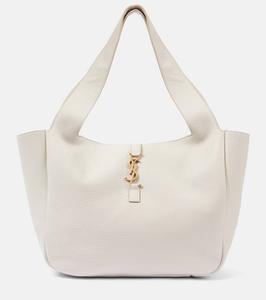 Кожаная сумка-тоут Le 5 à 7 Bea Large Saint Laurent, Crema Soft/Dark Bei